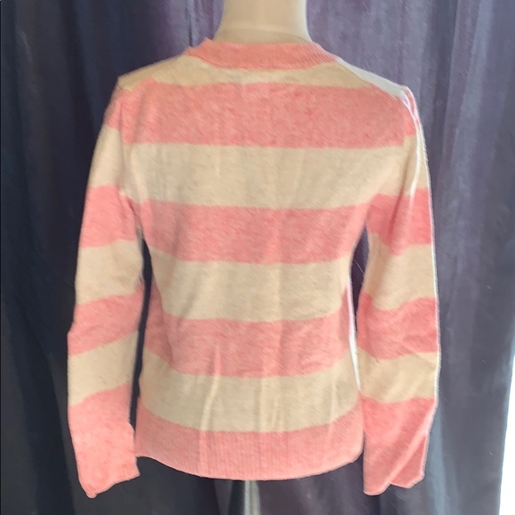Clear Out • GAP Pink and Off White Stripe Sweater - Picture 5 of 6